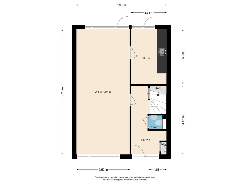 Bekijk plattegrond van Begane grond van Walstro 14