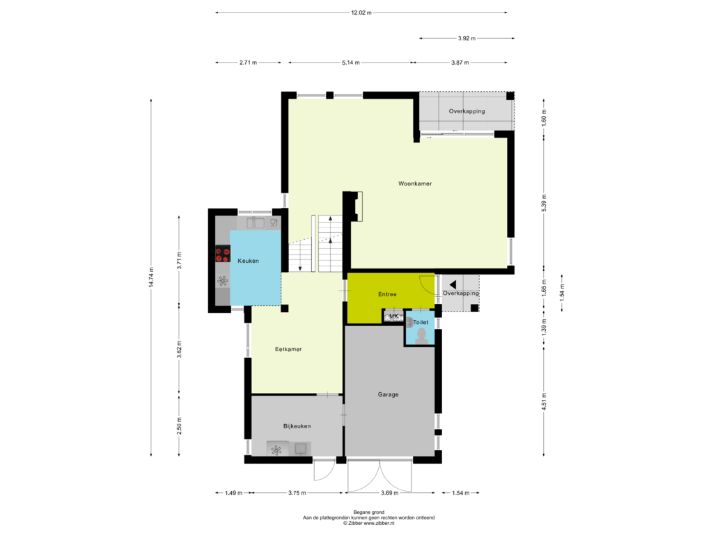 Bekijk plattegrond van Begane grond van Traianuslaan 9