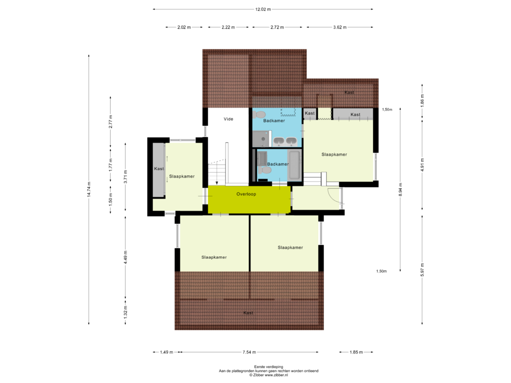 Bekijk plattegrond van Eerste verdieping van Traianuslaan 9