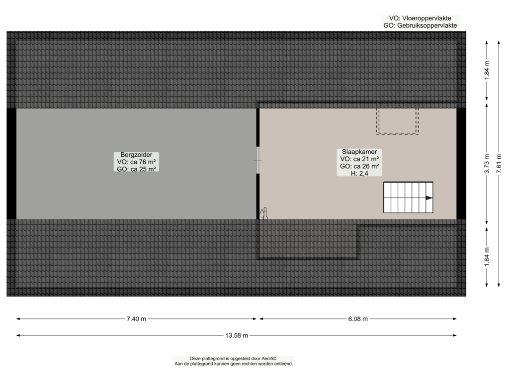 Bekijk plattegrond van Eerste verdieping van Kerspel 6