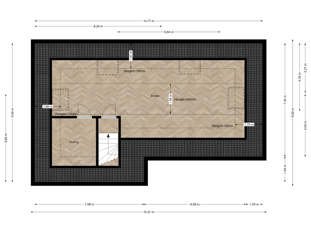 Bekijk plattegrond van Tweede Verdieping van Franckstraat 33