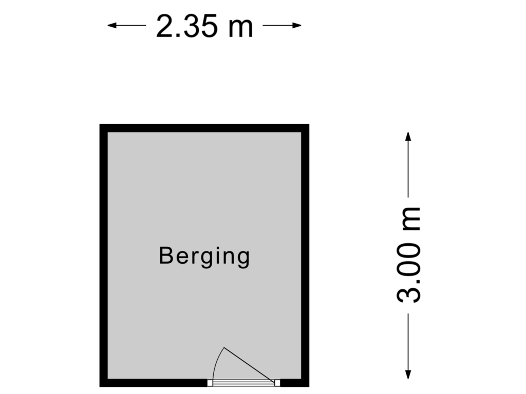 View floorplan of Berging of Berghofstraat 38