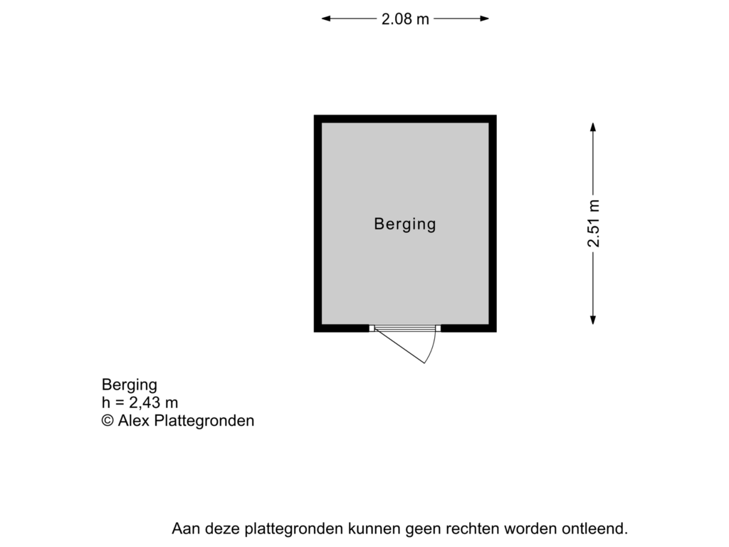 View floorplan of Berging of Van Leeuwenhoekpark 308