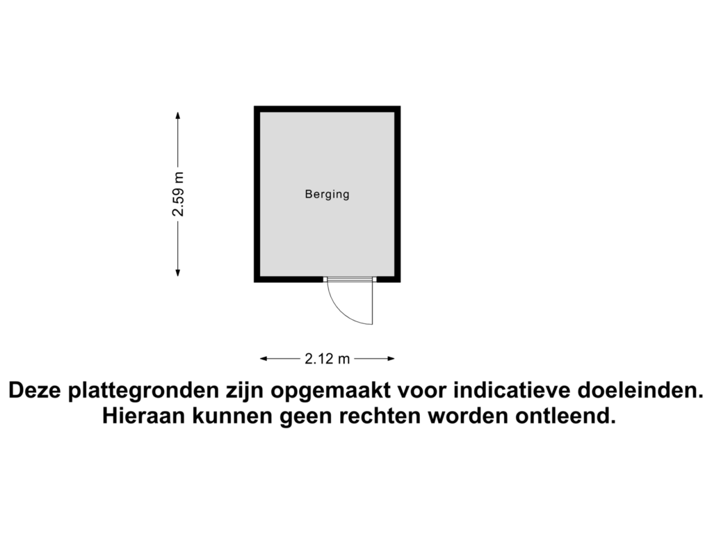 View floorplan of Berging of Vesting 68