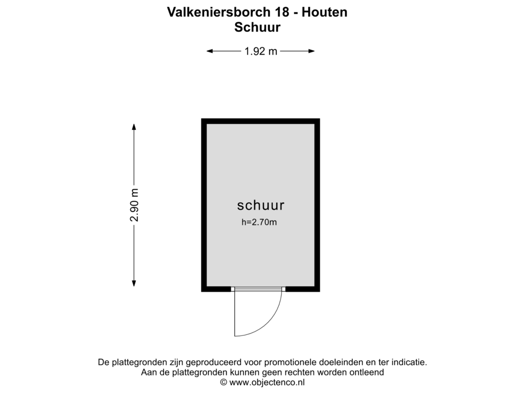 Bekijk plattegrond van Schuur van Valkeniersborch 18