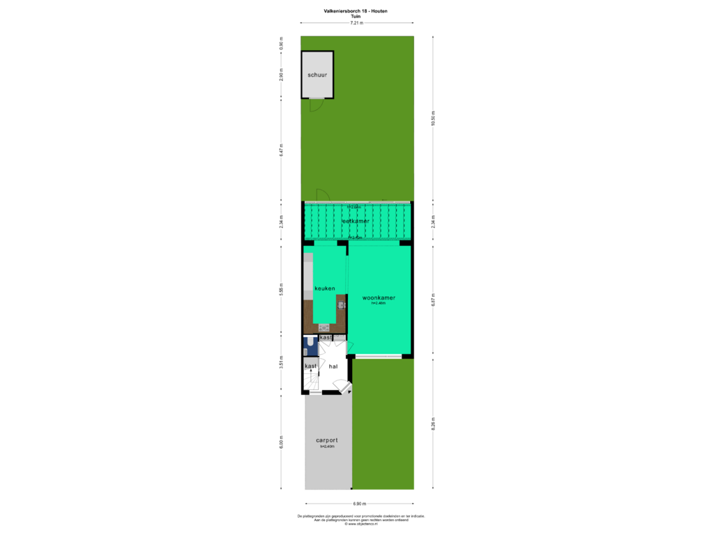 Bekijk plattegrond van Tuin van Valkeniersborch 18