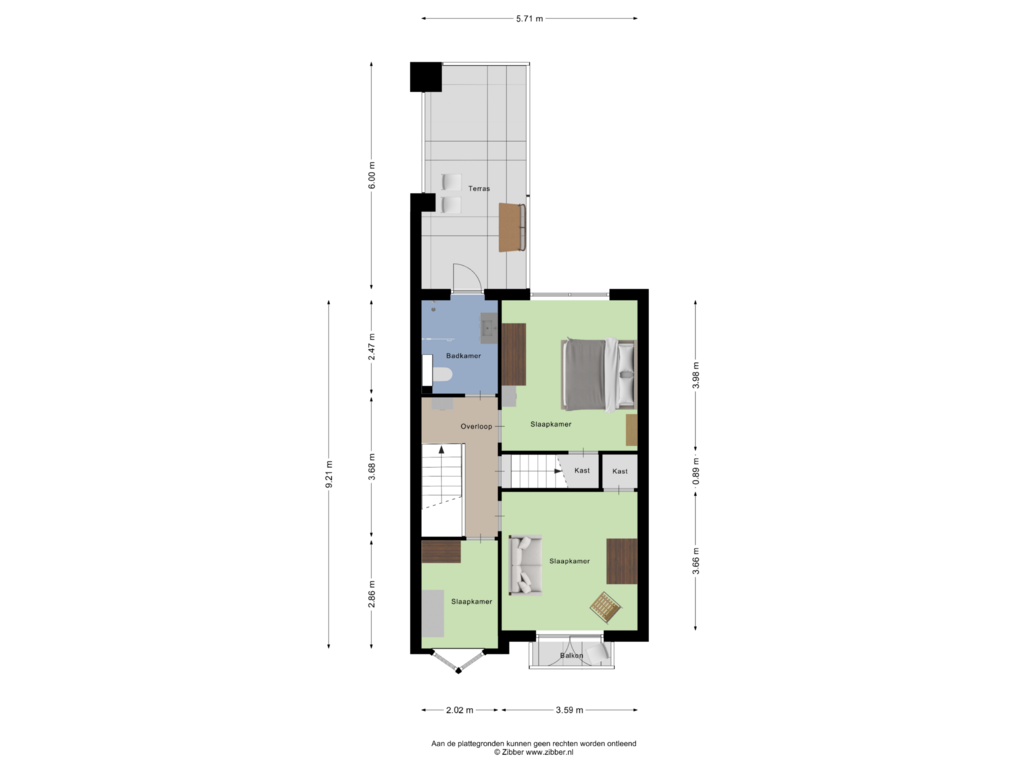 Bekijk plattegrond van Eerste Verdieping van Noordsingel 73