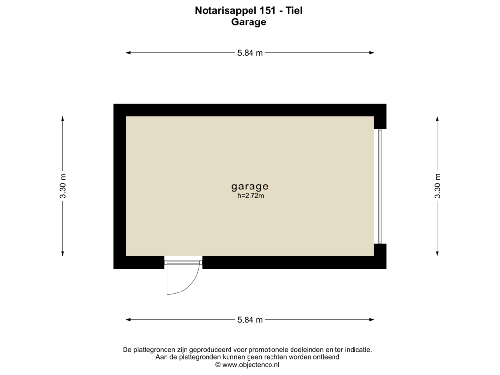 Bekijk plattegrond van GARAGE van Notarisappel 151