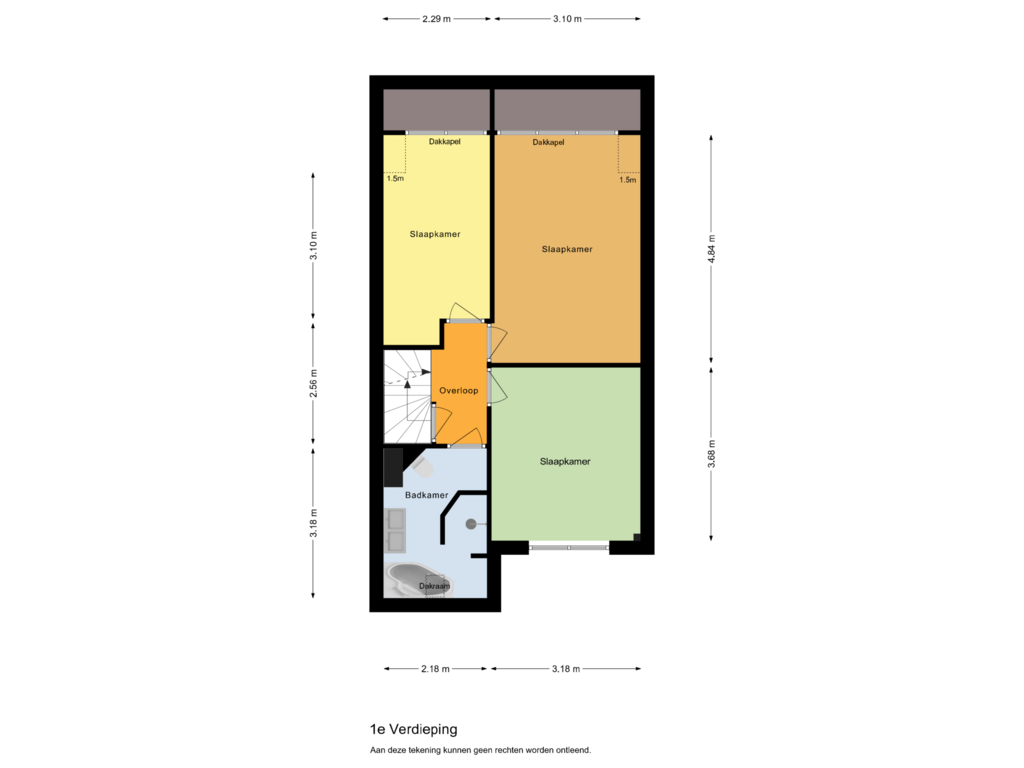 Bekijk plattegrond van 1e Verdieping van Koningsvaren 23