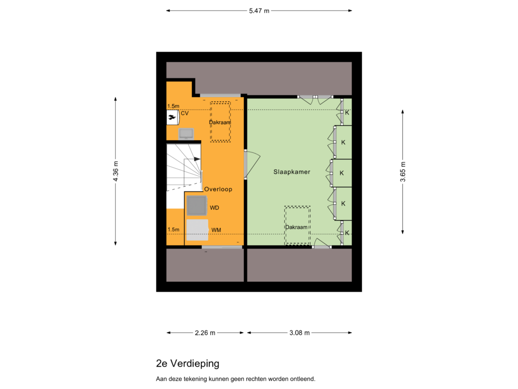 Bekijk plattegrond van 2e Verdieping van Koningsvaren 23