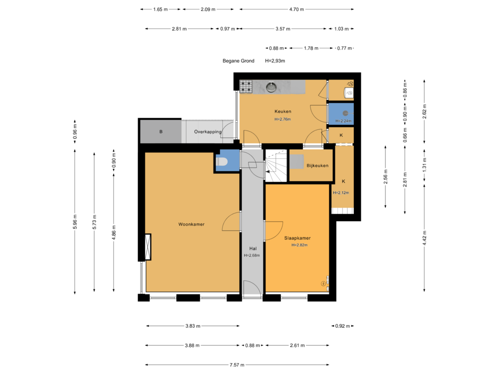 Bekijk plattegrond van Begane Grond van IJmuidenstraat 116