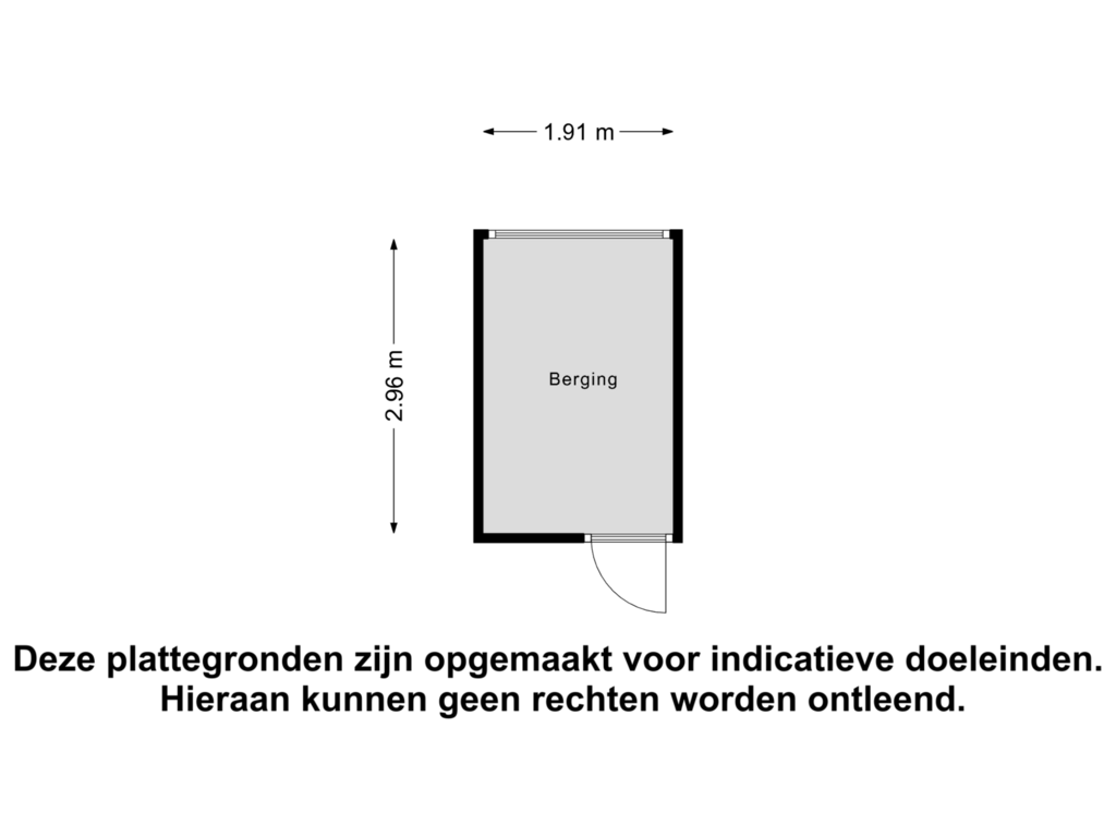 View floorplan of Berging of Saffierstraat 5