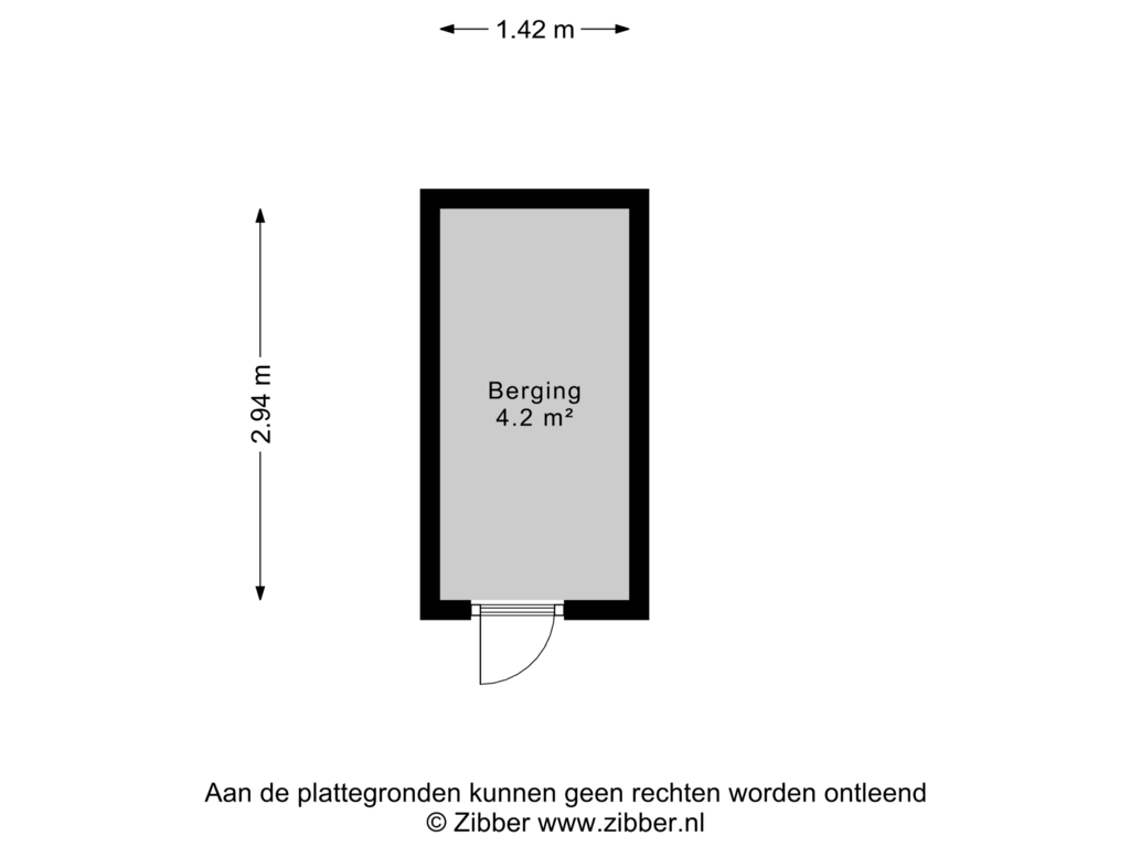 Bekijk plattegrond van Berging van Doornlaan 82