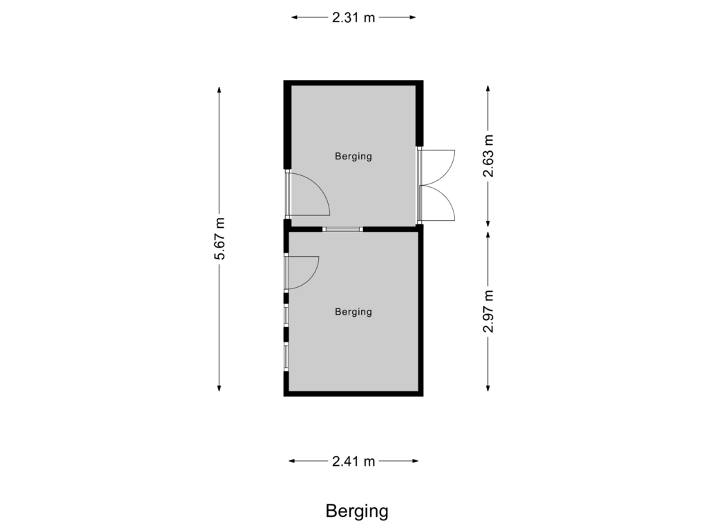 Bekijk plattegrond van Berging van Stationsweg 7