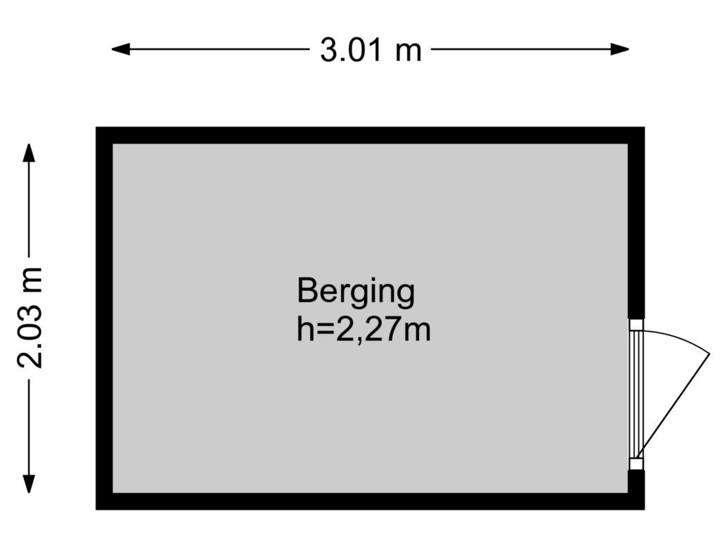 View floorplan of Berging of Heemraadslag 44