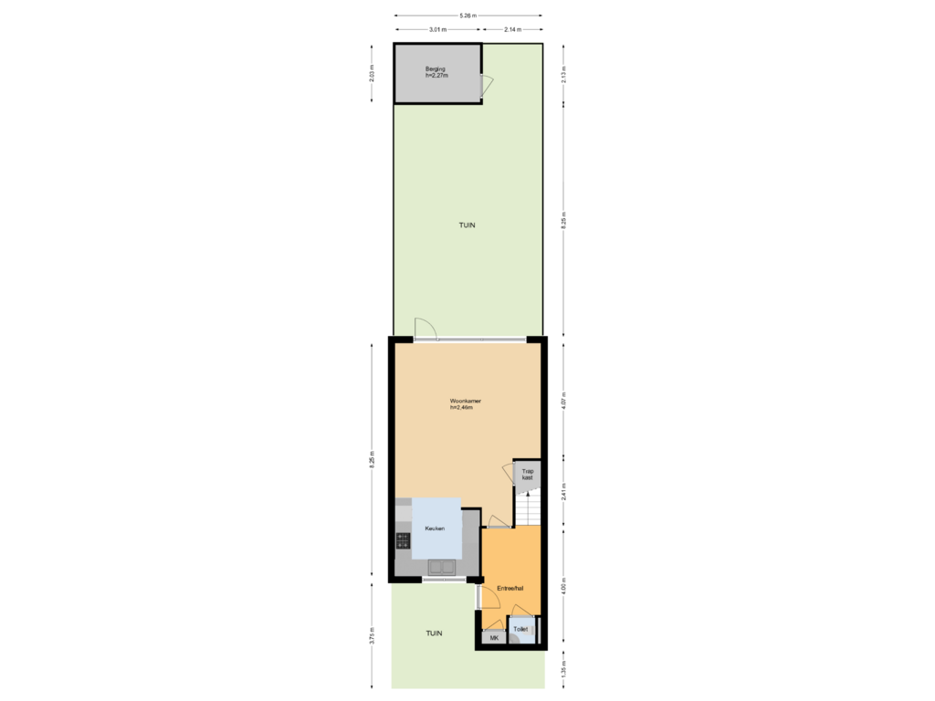 View floorplan of Situatie of Heemraadslag 44