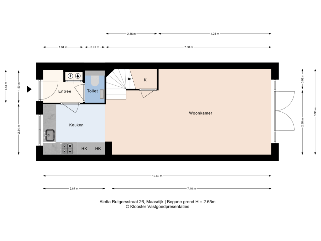 Bekijk plattegrond van Begane grond van Aletta Rutgersstraat 26