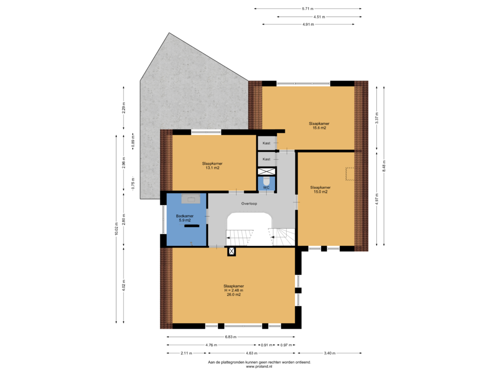 View floorplan of 1e Verdieping of Boxbergerweg 145