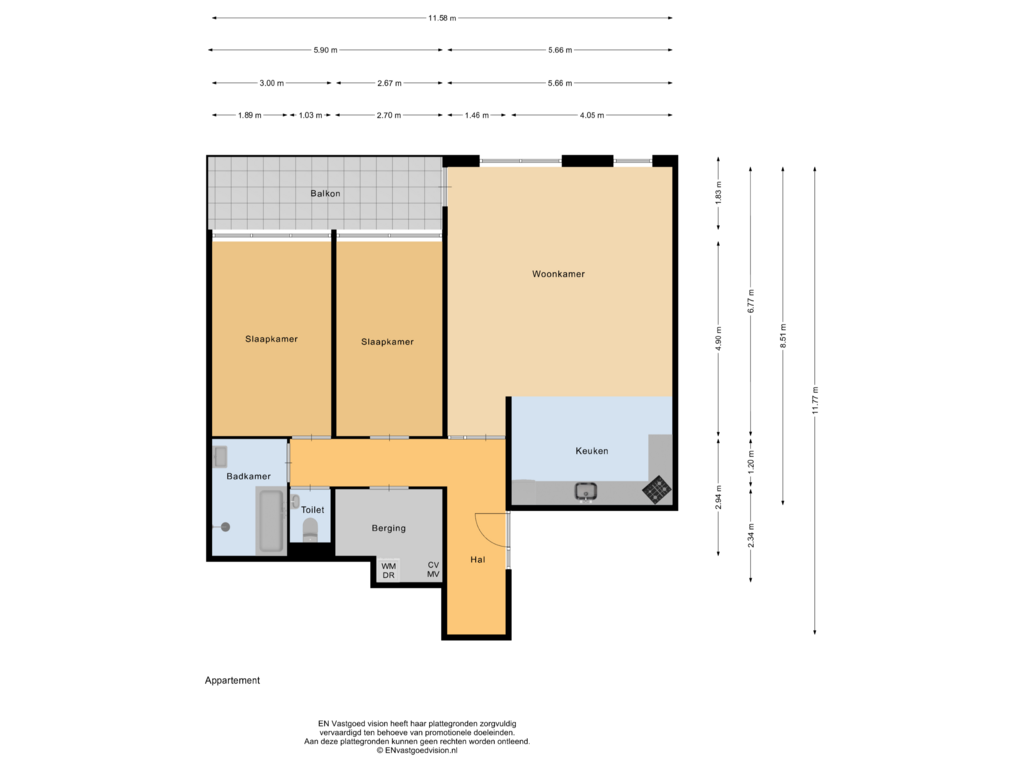 Bekijk plattegrond van Appartement van De Steven 64