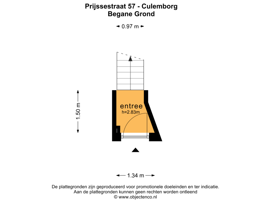 Bekijk plattegrond van BEGANE GROND van Prijssestraat 57