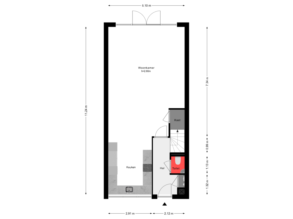 Bekijk plattegrond van Begane Grond van Loggerzeil 7