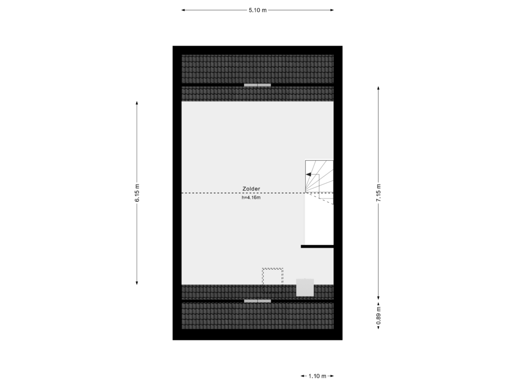 Bekijk plattegrond van 2e Verdieping van Loggerzeil 7