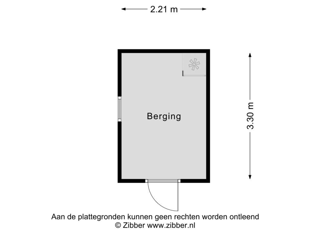 View floorplan of Berging of Kloosterstraat 76