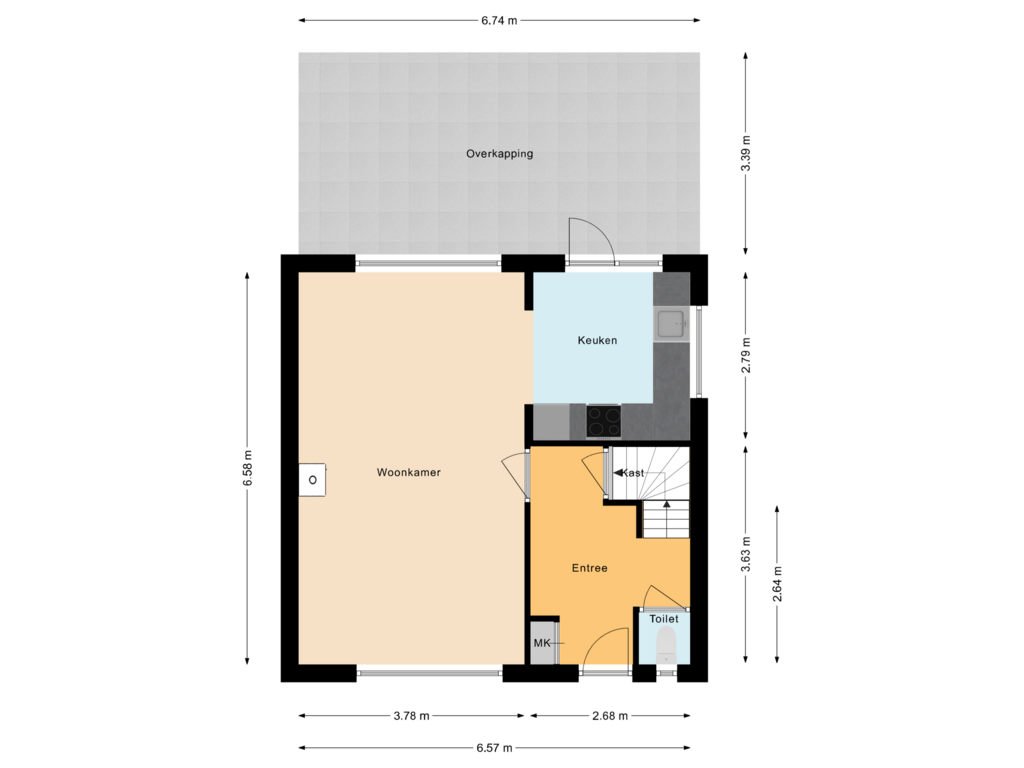 Bekijk plattegrond van Begane grond van Burg.van Haersoltestraat 27