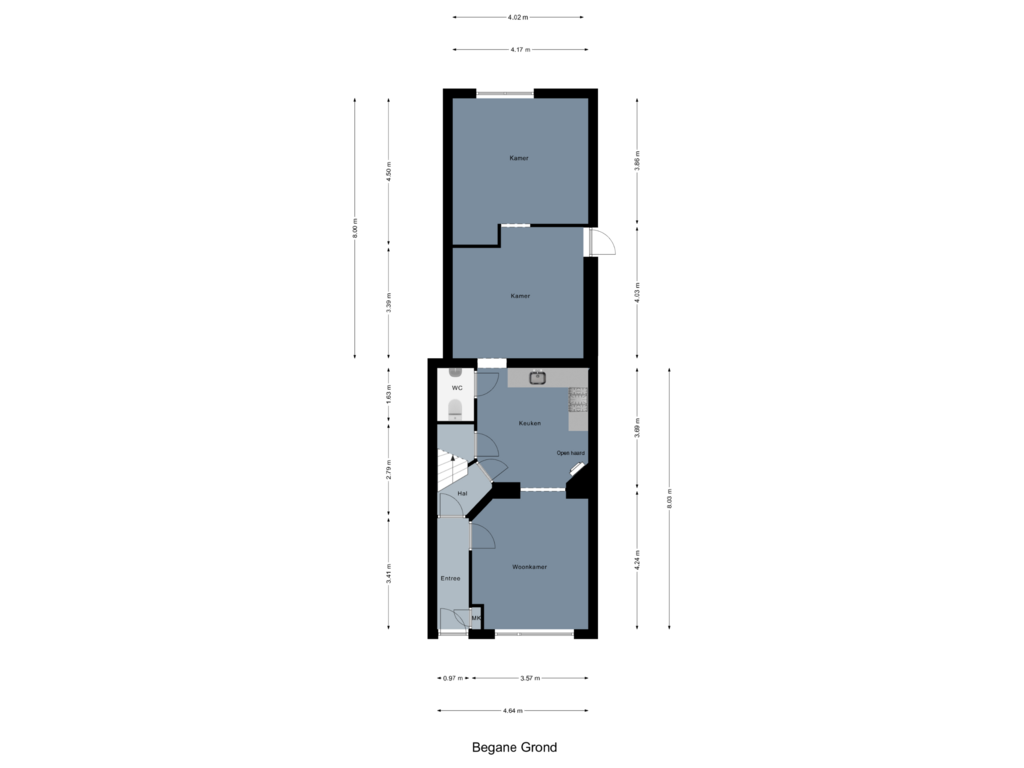 Bekijk plattegrond van Begane Grond van Nieuwstraat 119