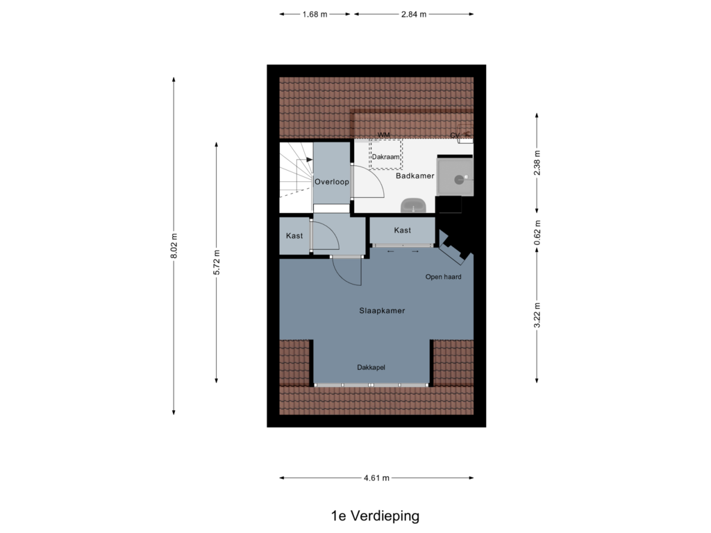 Bekijk plattegrond van 1e Verdieping van Nieuwstraat 119