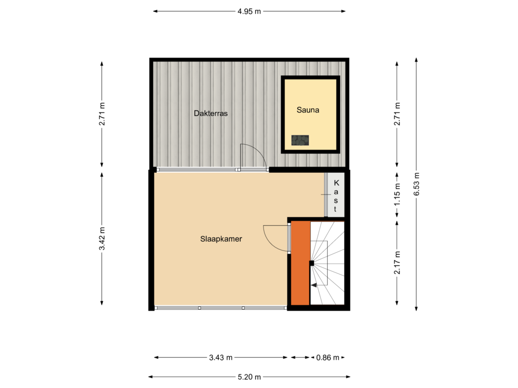 View floorplan of Tweede verdieping of Bommelerwaard 108