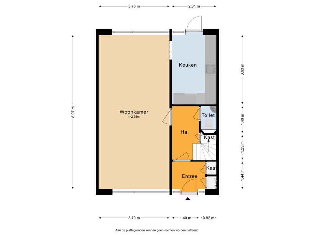 Bekijk plattegrond van Begane Grond van Brechterhoeflaan 4