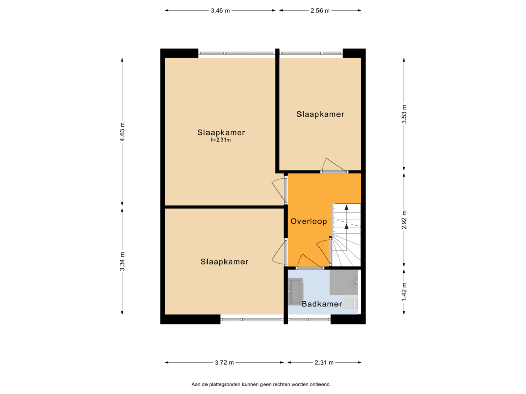 Bekijk plattegrond van Eerste Verdieping van Brechterhoeflaan 4