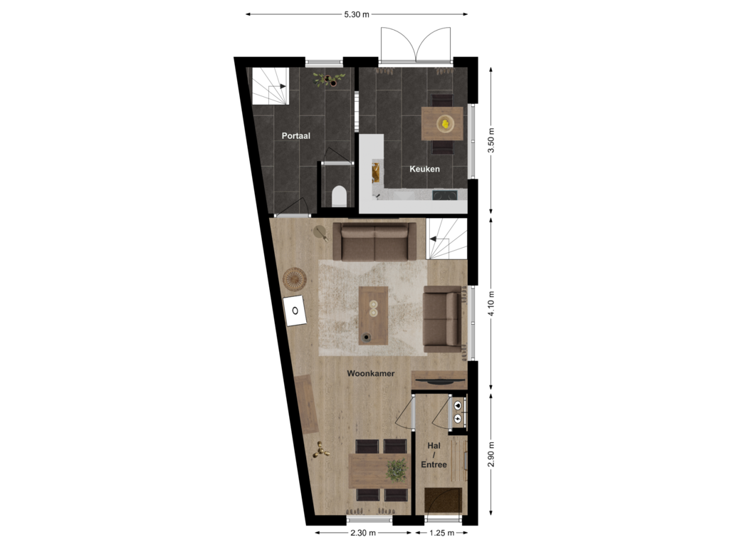 Bekijk plattegrond van First floor van Maasdijk 313