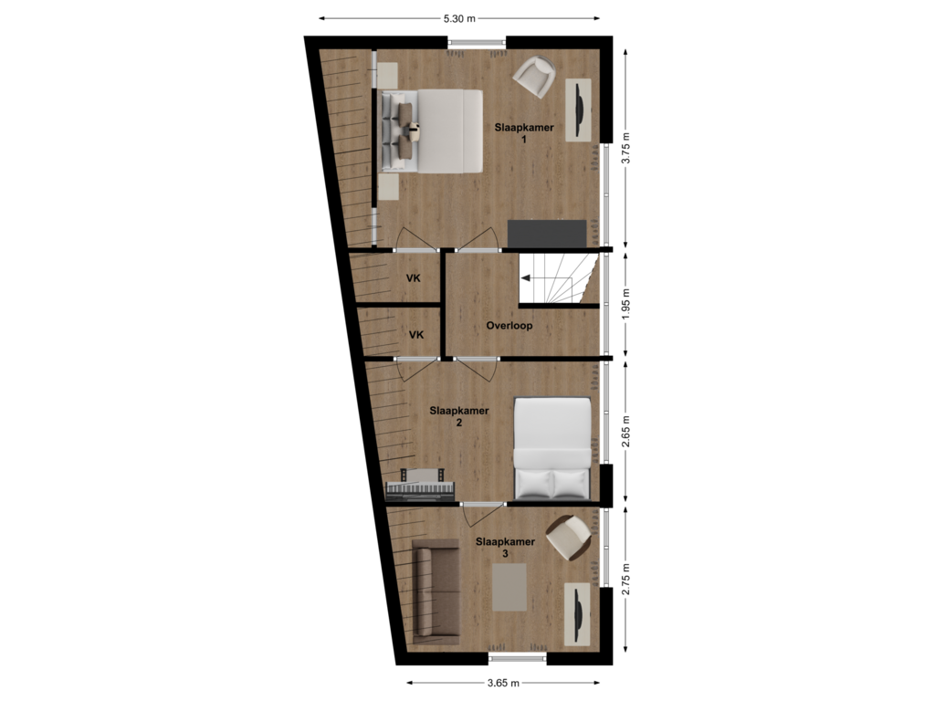 Bekijk plattegrond van Floor 2 van Maasdijk 313