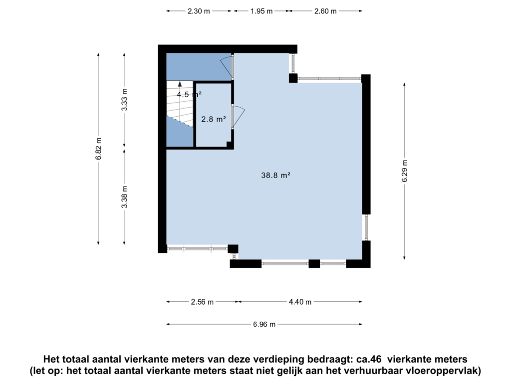 Bekijk plattegrond van BOG-1e verdieping van Ketelboetershoek 58