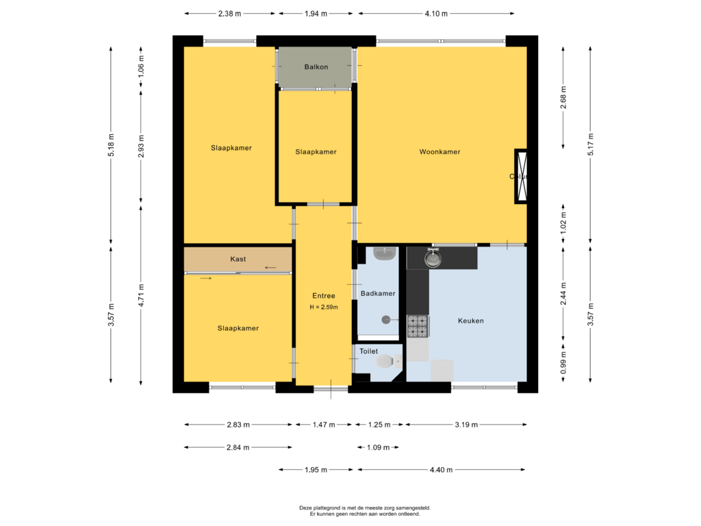 Bekijk plattegrond van Appartement van Gerdesstraat 99