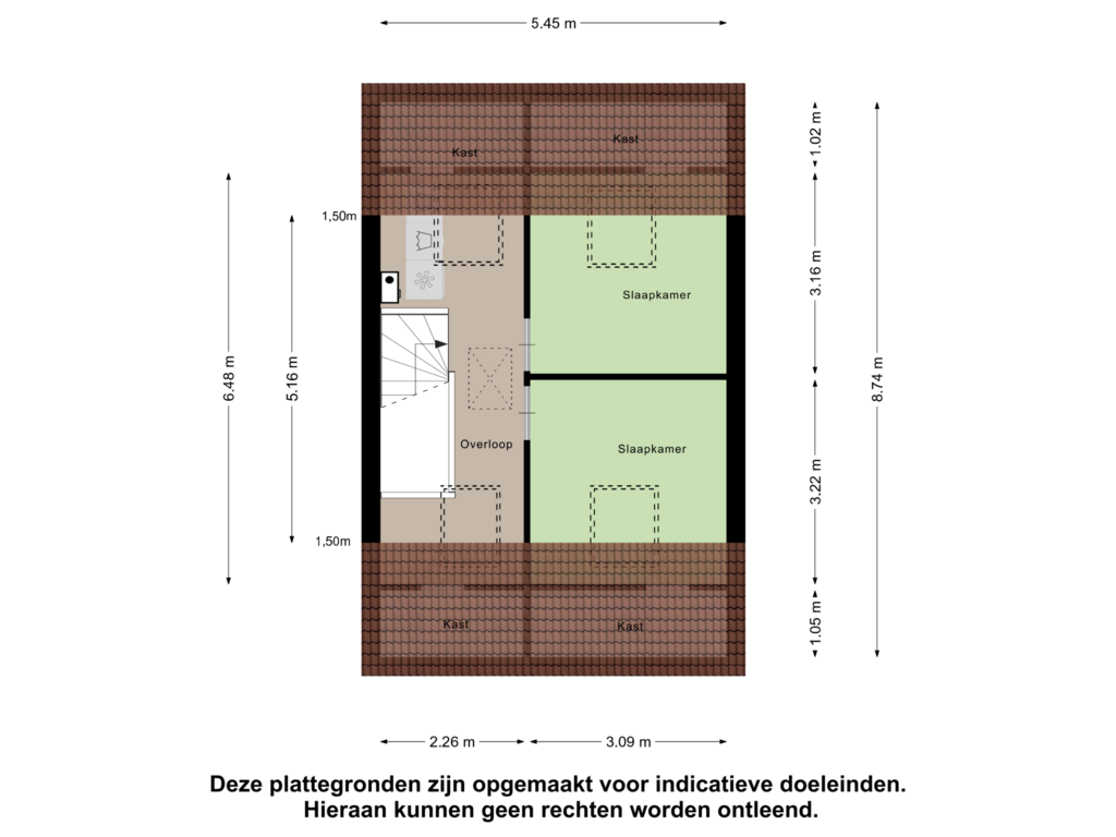 View floorplan of Tweede Verdieping of Voorschotenstraat 58