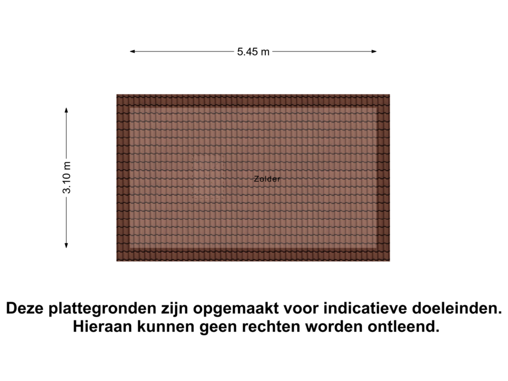 View floorplan of Zolder of Voorschotenstraat 58