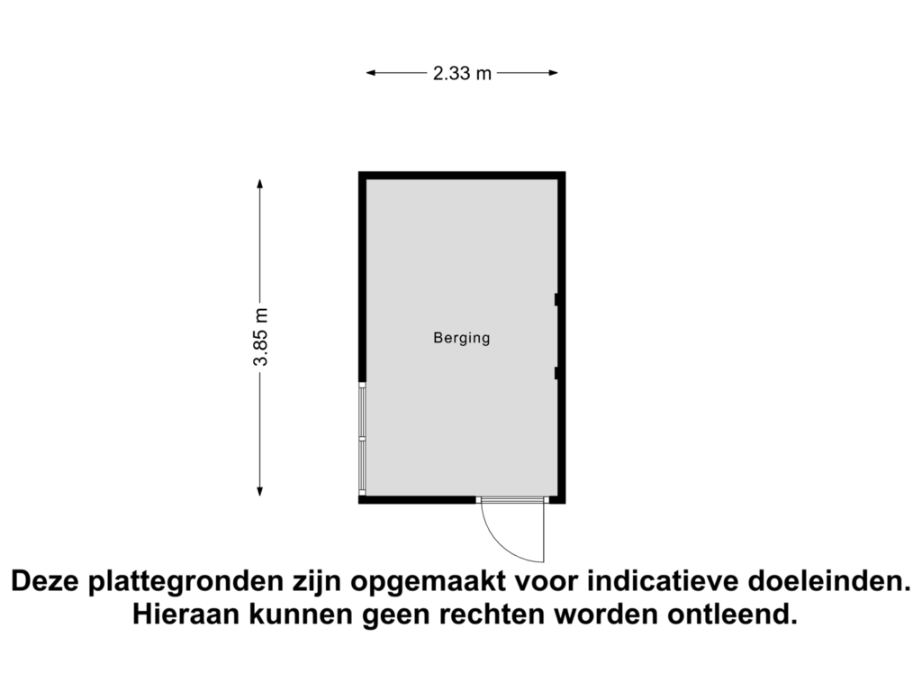 View floorplan of Berging of Voorschotenstraat 58