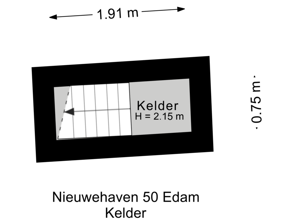 View floorplan of Kelder of Nieuwehaven 50