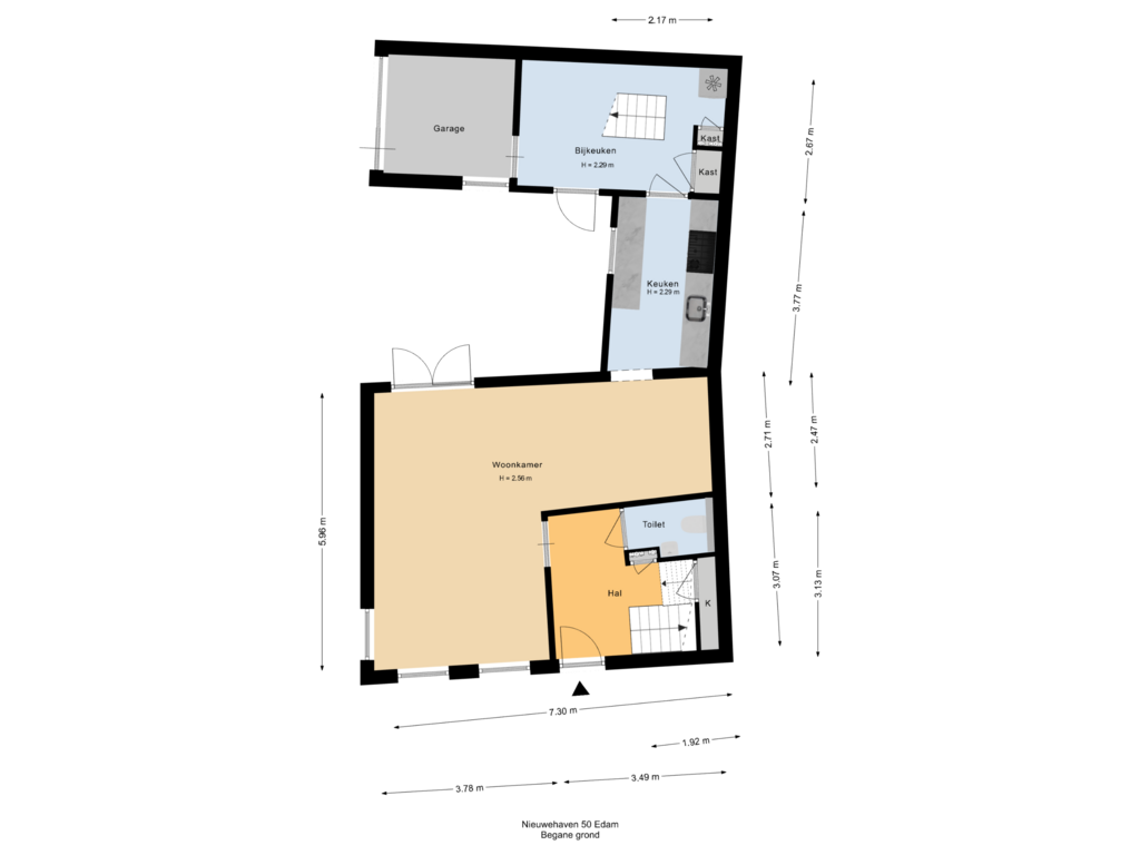 View floorplan of Begane grond of Nieuwehaven 50