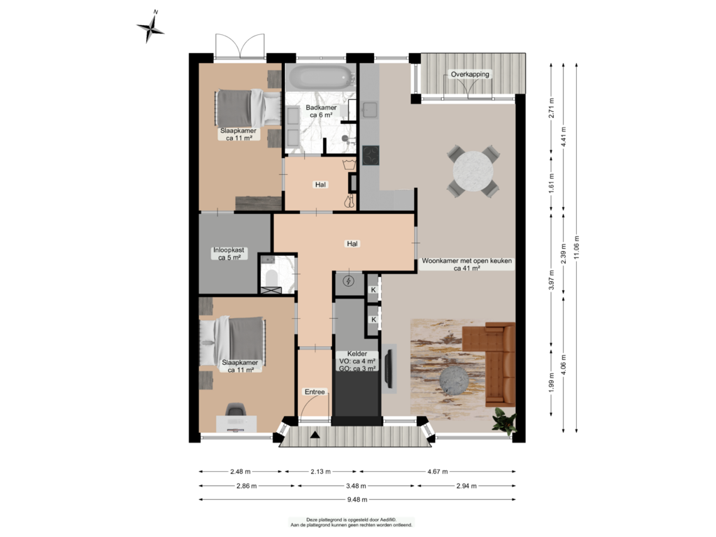 Bekijk plattegrond van Begane grond van Van Royenlaan 33