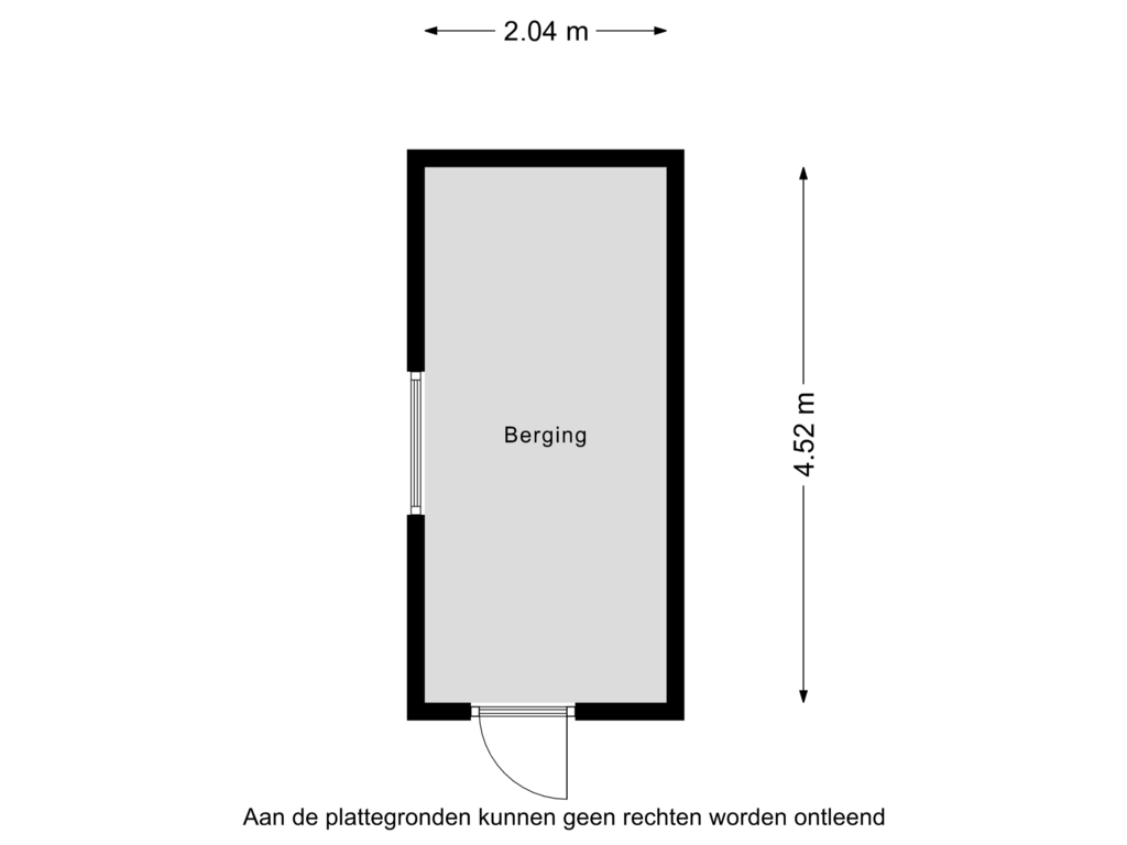 View floorplan of Berging of Kievitstraat 3