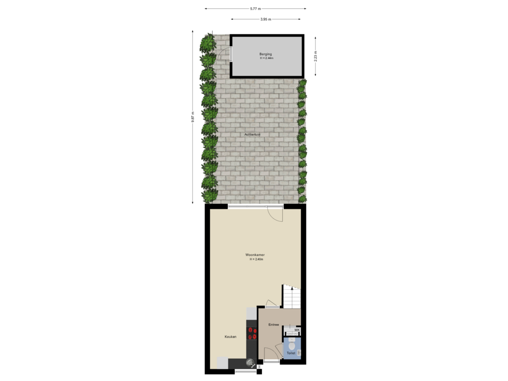 Bekijk plattegrond van Situatie van Anna van Burendreef 45