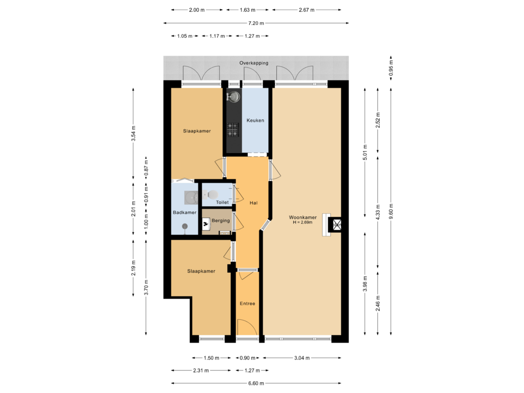 Bekijk plattegrond van Begane grond van Laakkade 255