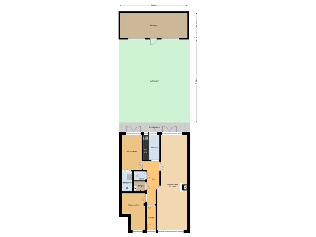 Bekijk plattegrond van Situatie van Laakkade 255