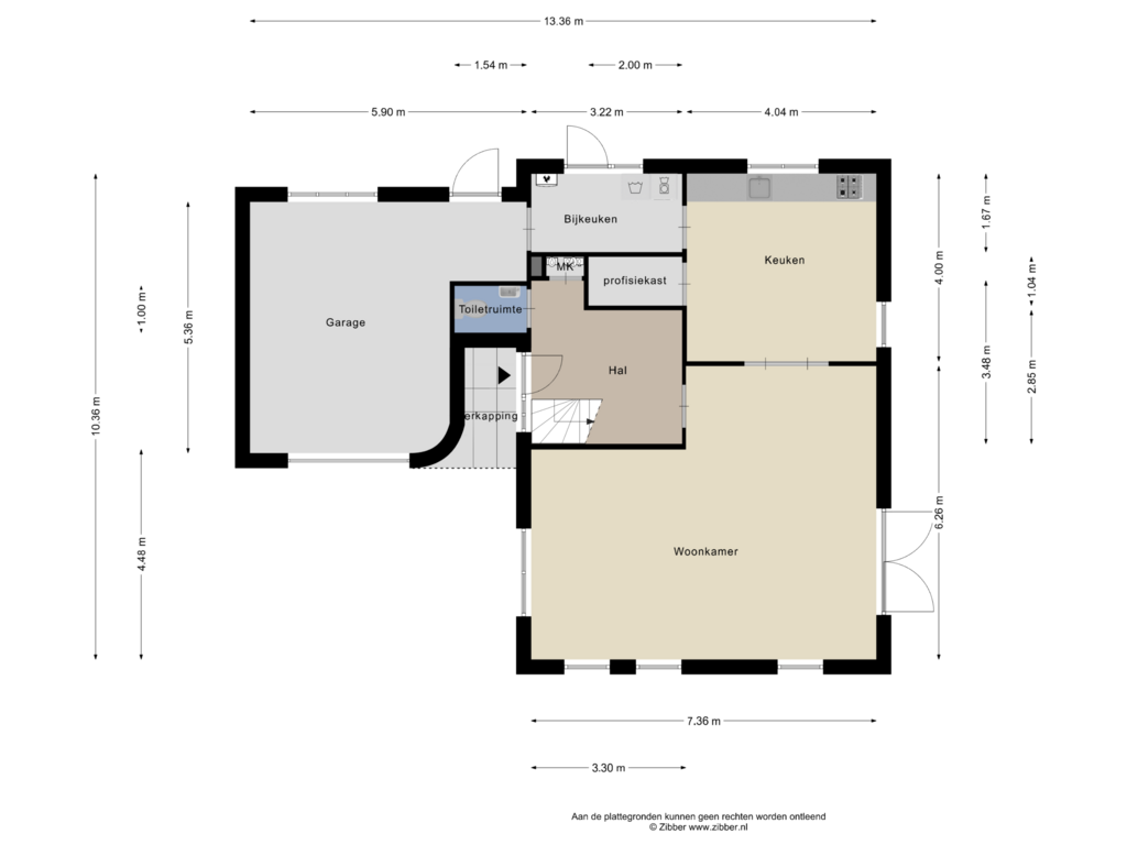 Bekijk plattegrond van Begane Grond van Boomvalk 12