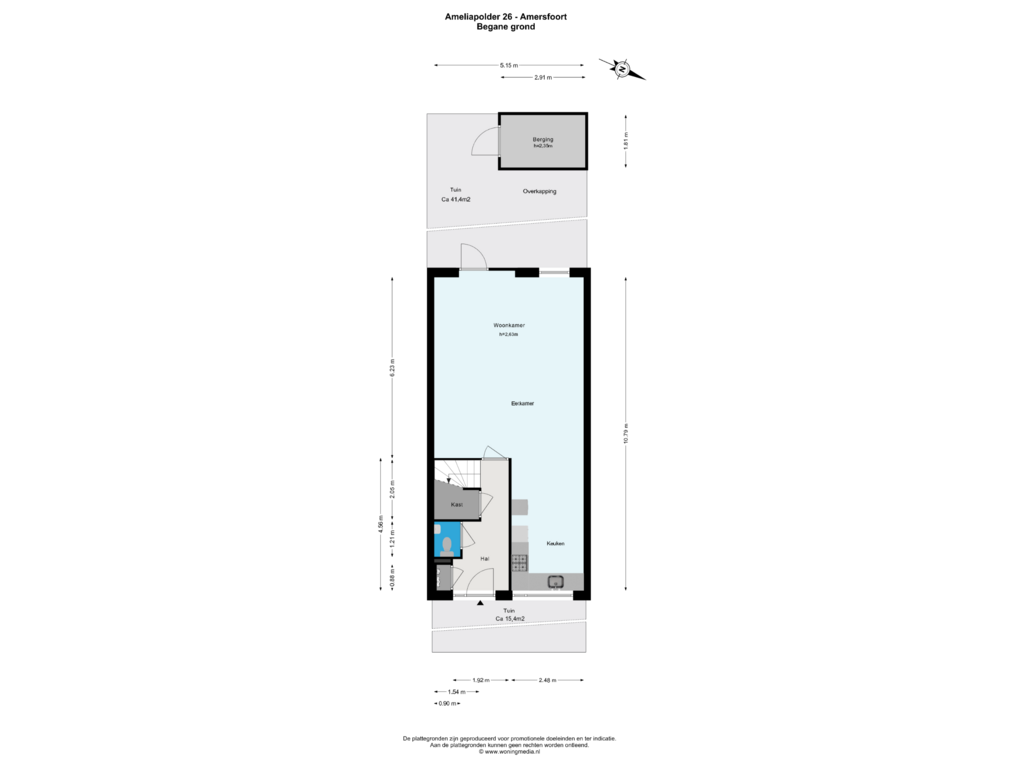 Bekijk plattegrond van Begane grond van Ameliapolder 26