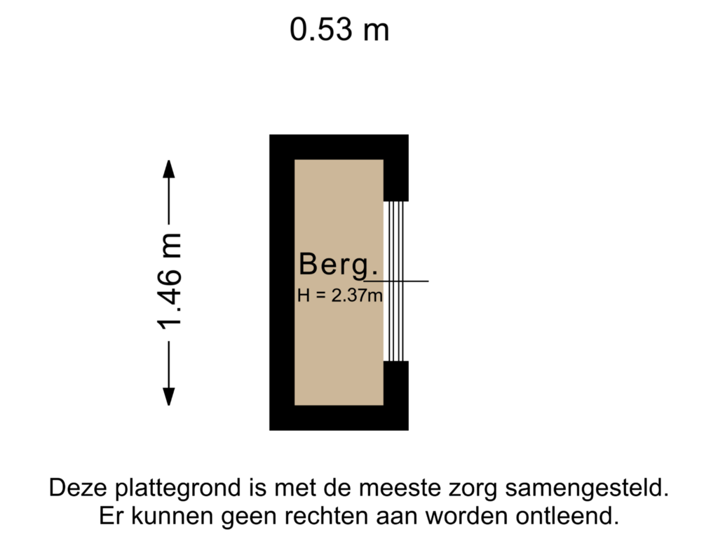 Bekijk plattegrond van Berging 1 van Guusje Nederhorststraat 25